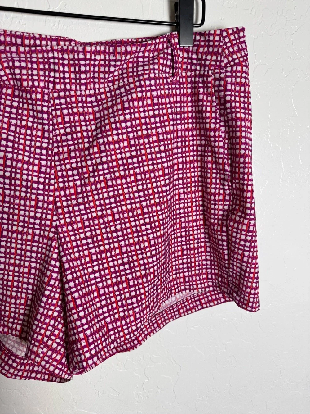 SPANX Hibiscus Gingham Sunshine Pull On Shorts 4” XL